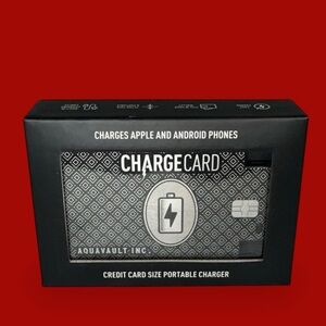 AQUAVAULT ChargeCard® - World's Thinnest Portable Charger for Apple + Android’s